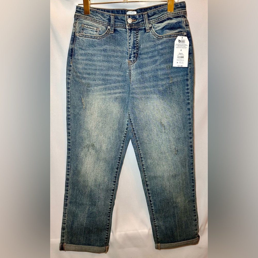 ✨BNWT Time and Tru relaxed boyfriend cropped jeans✨